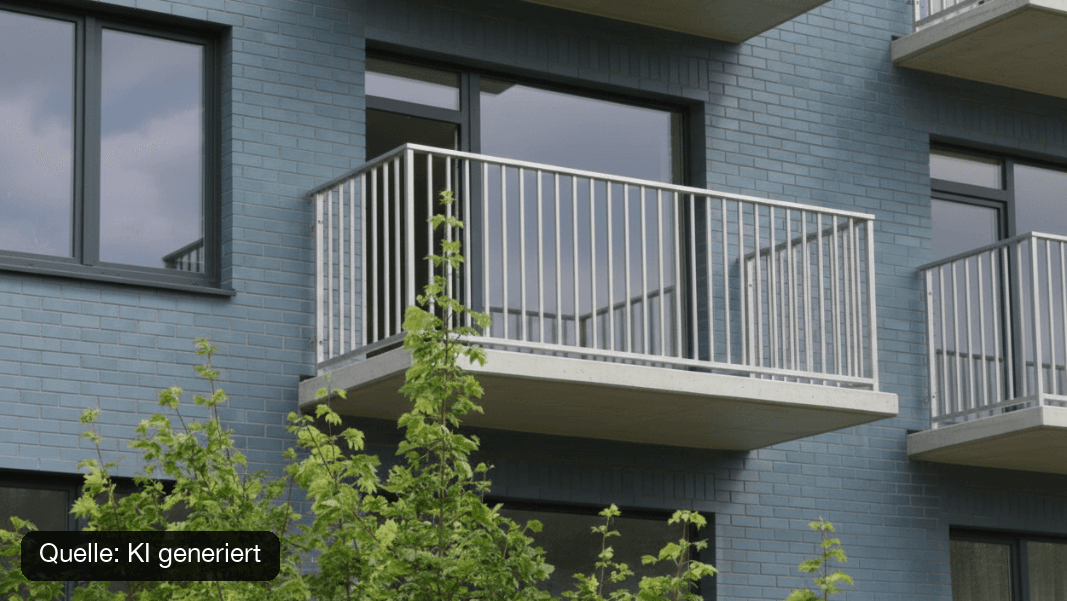 Gitterbalkon – offen geplant und ohne Windlast ausgelegt