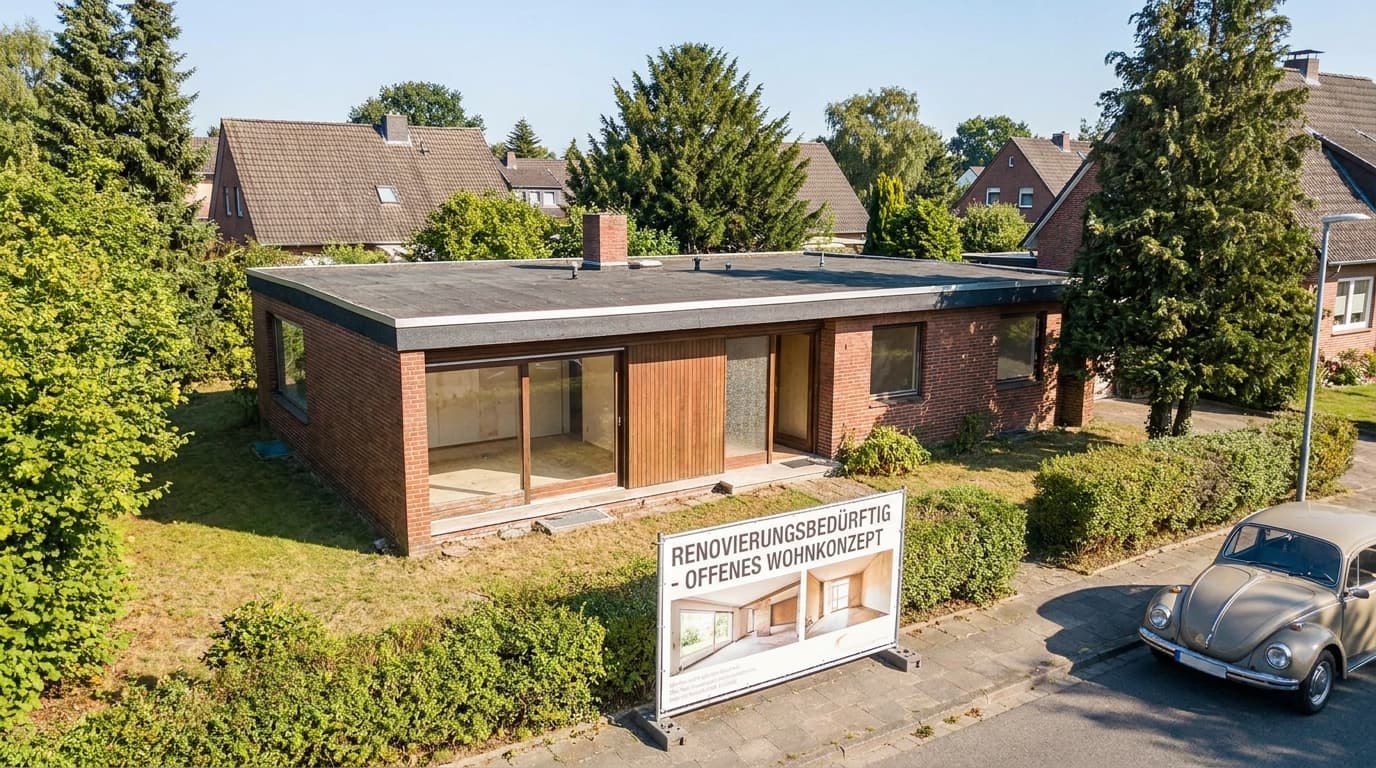 Bungalow umbauen: Offener Grundriss im Eingeschosser