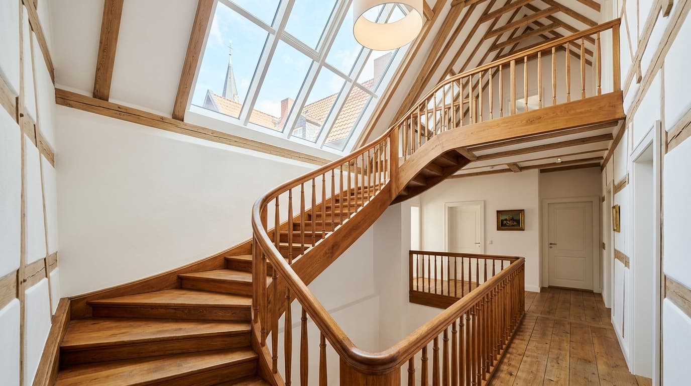 Deckendurchbruch für Oberlicht im Treppenhaus: Statik und Brandschutz