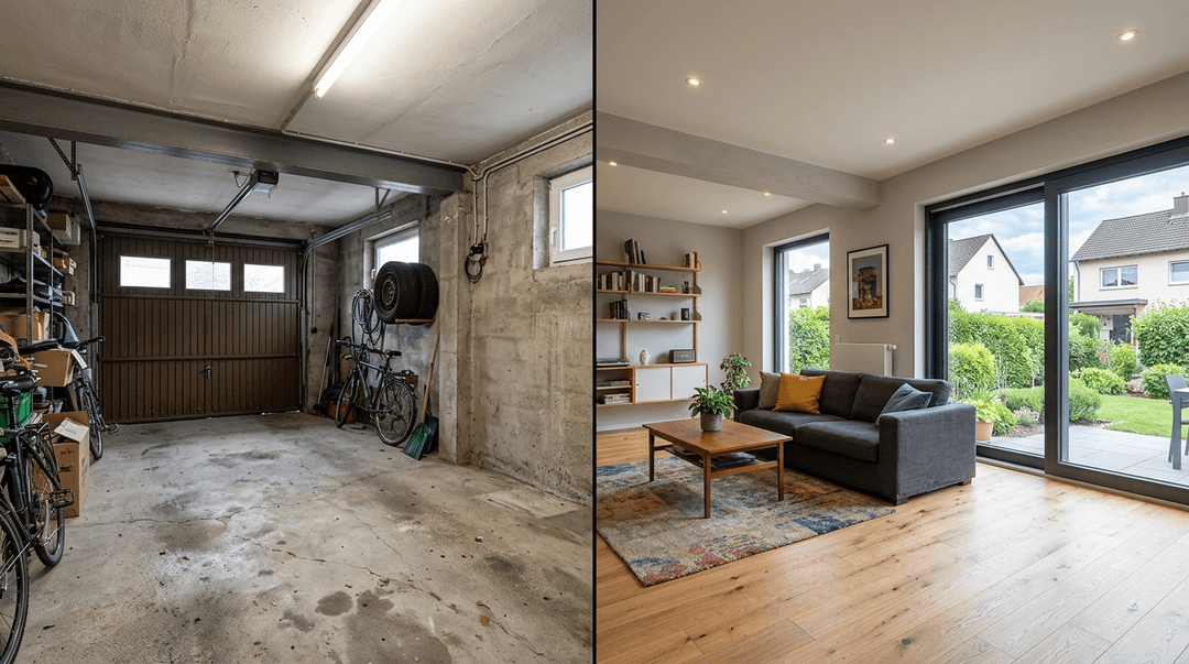 Garage zu Wohnraum umbauen: Statik, Genehmigung & Kosten