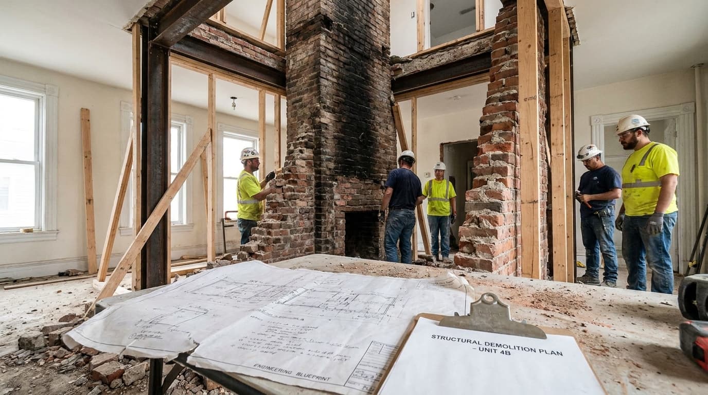 Kamin oder Schornstein entfernen: Wann brauchen Sie einen Statiker?