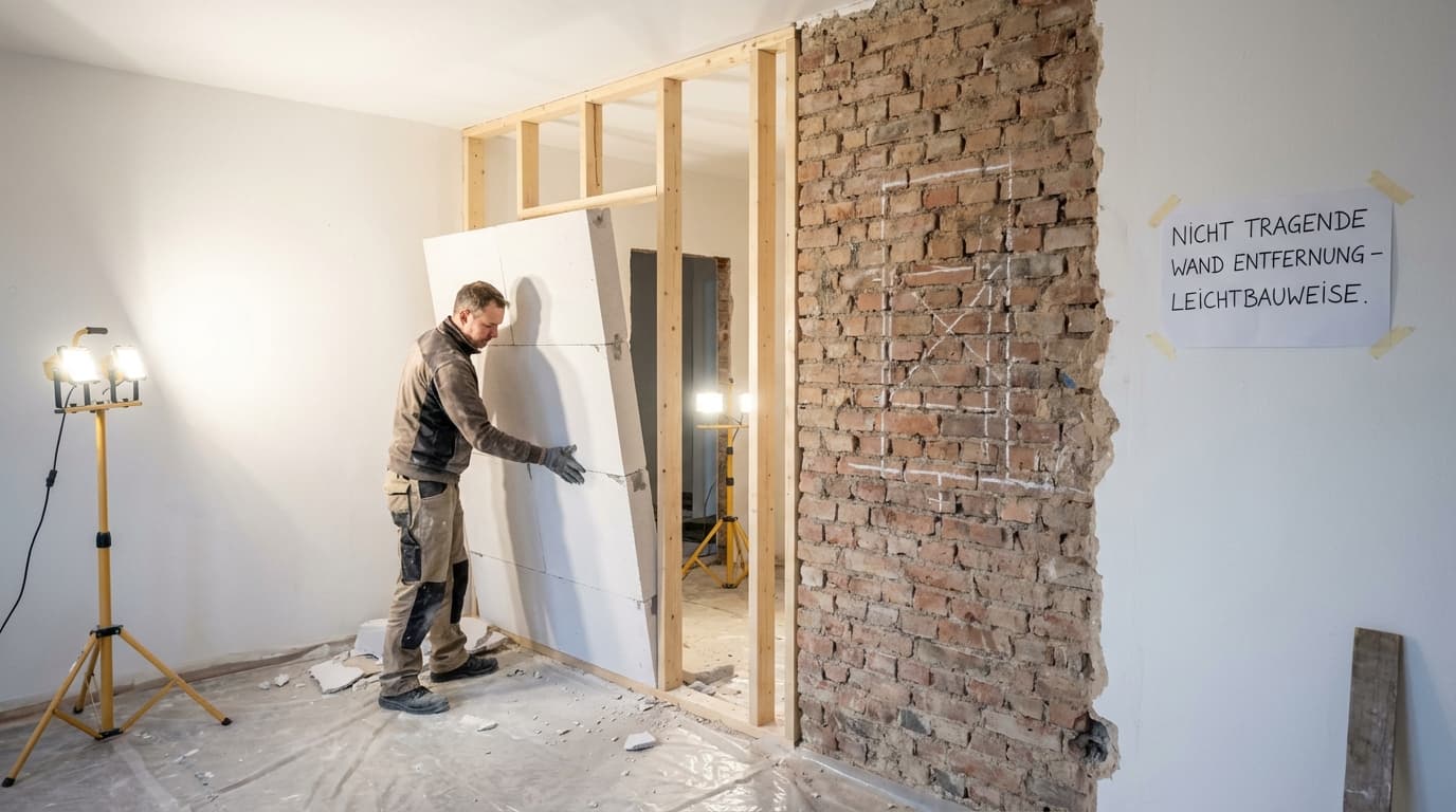 Nicht tragende Wand entfernen: Brauche ich trotzdem einen Statiker?
