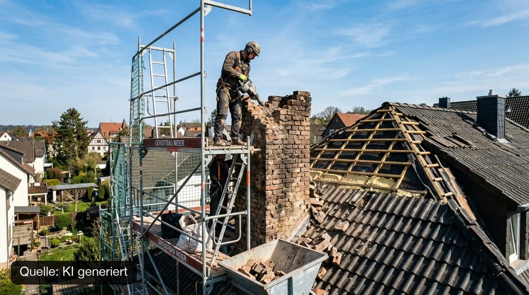Schornstein teilweise entfernen: Nur Dachteil oder ganz?