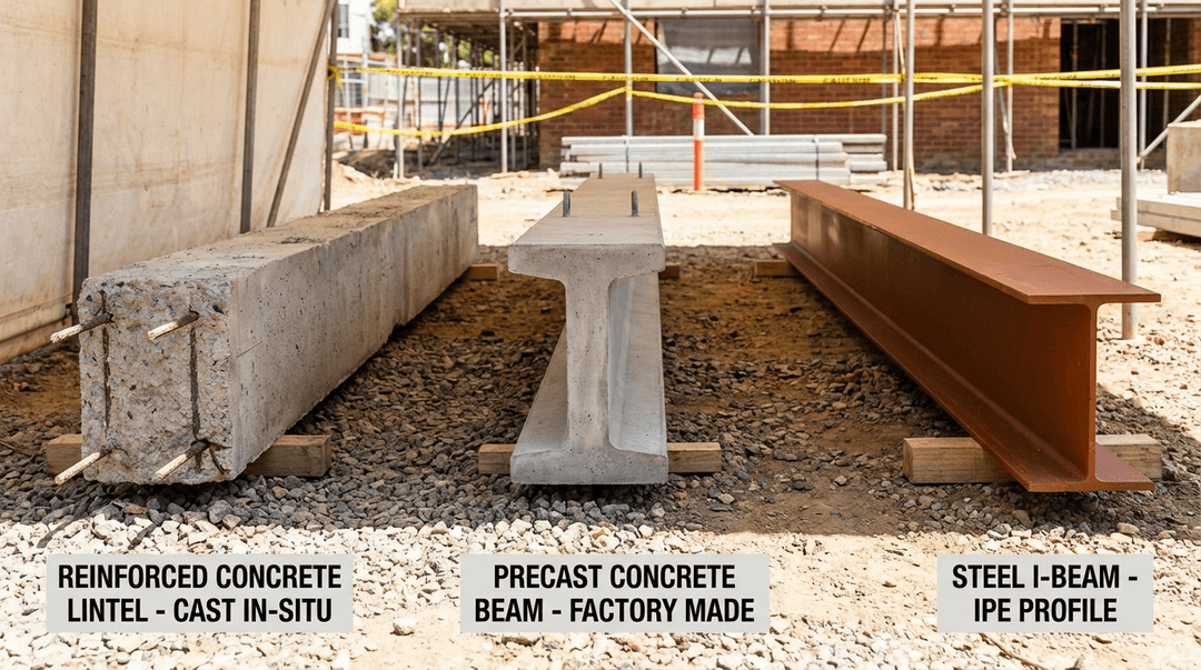 Sturz, Betonsturz oder Stahlträger: Was ist der Unterschied?