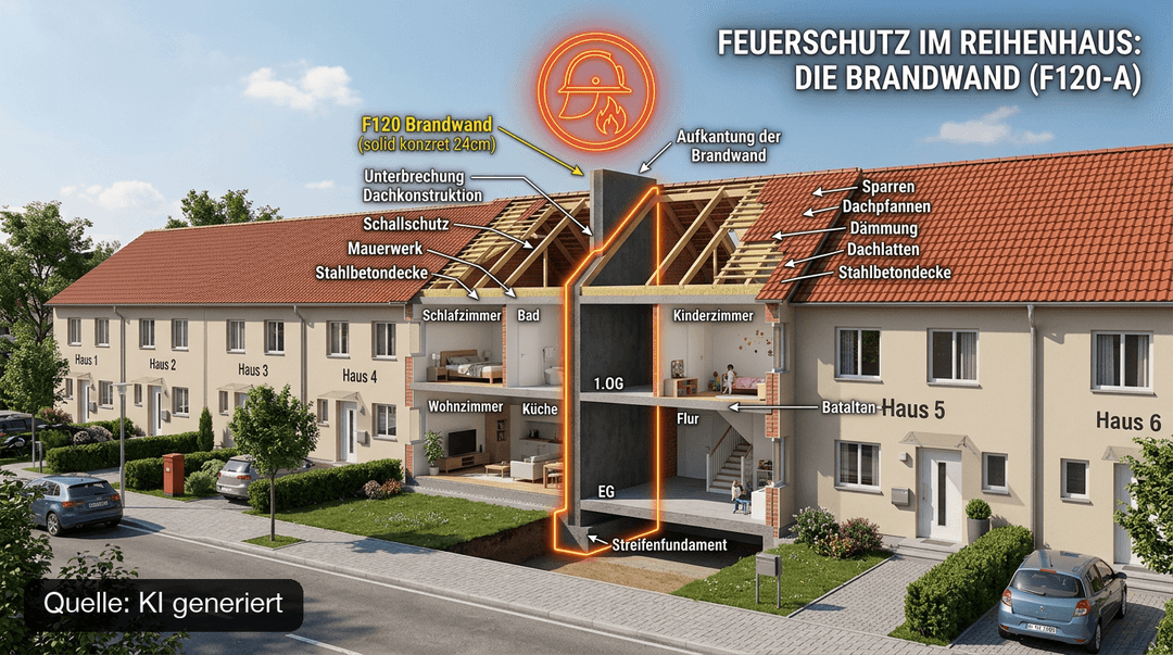 Wanddurchbruch im Reihenhaus: Was Sie über Brandwände wissen müssen