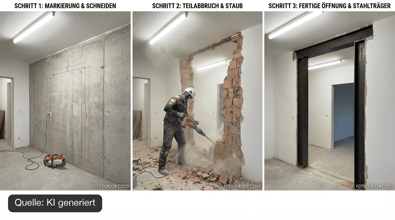 Wanddurchbruch Schritt für Schritt: Von der Planung bis zur Ausführung