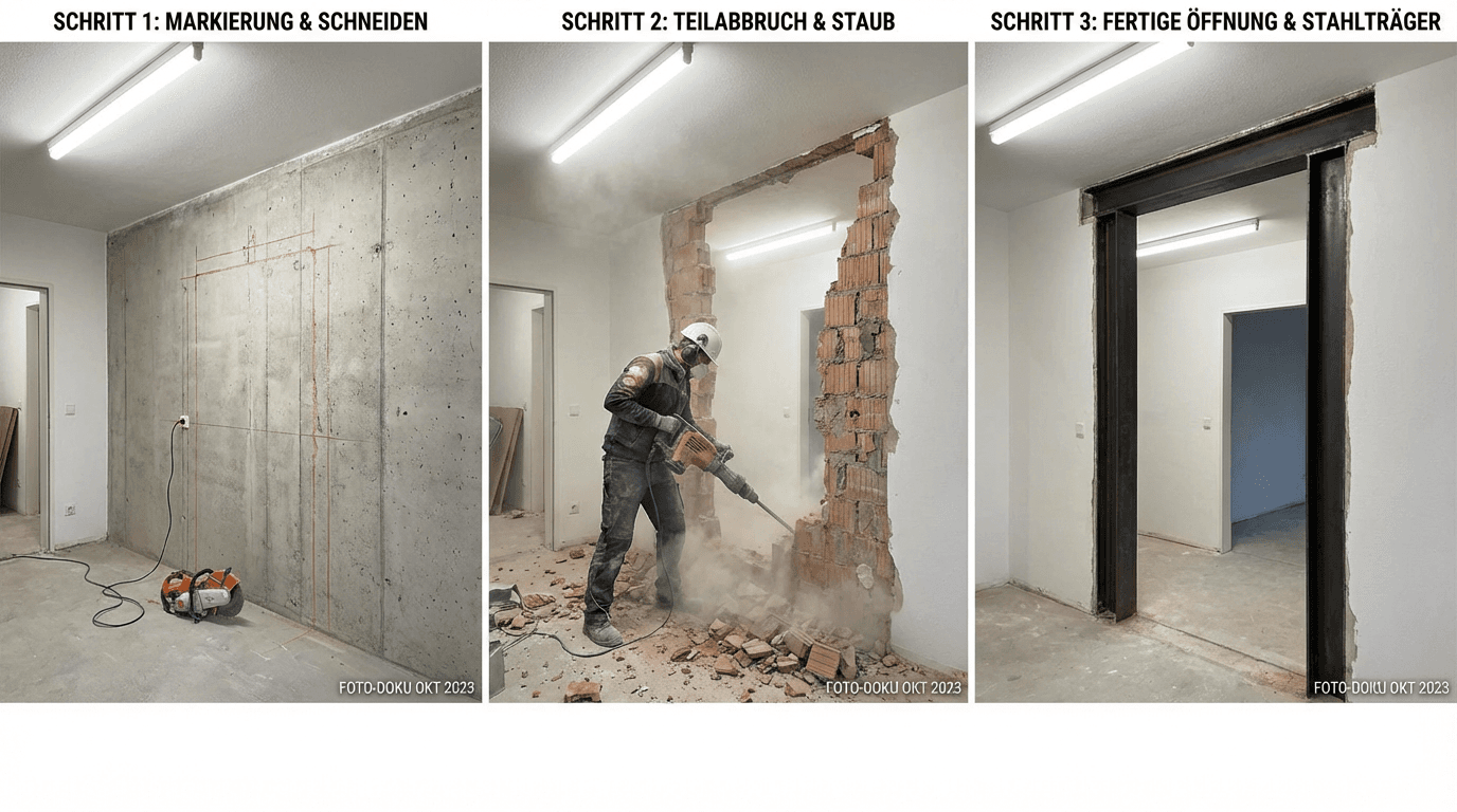 Wanddurchbruch Schritt für Schritt: Von der Planung bis zur Ausführung