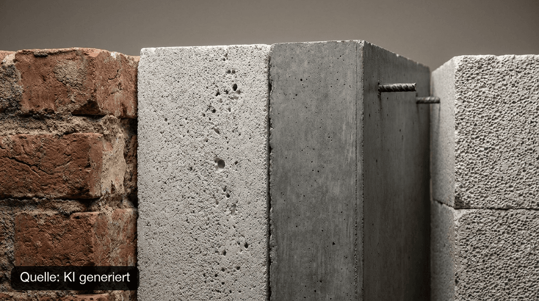 Porenbeton, Ziegel oder Beton: Warum das Material allein nichts aussagt