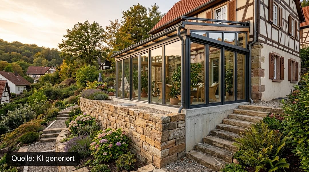 Wintergarten in Hanglage: Fundament und Statik richtig planen