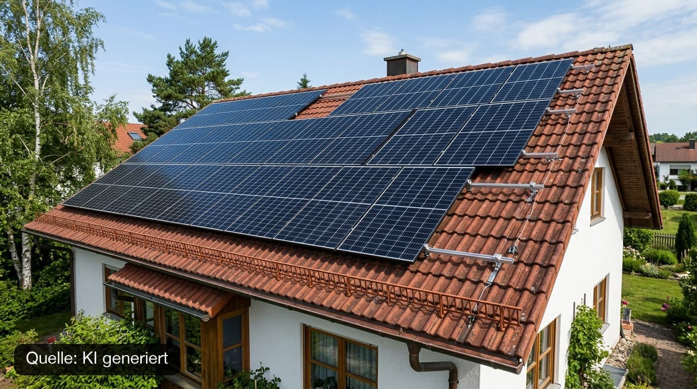 Photovoltaikanlage auf einem Hausdach